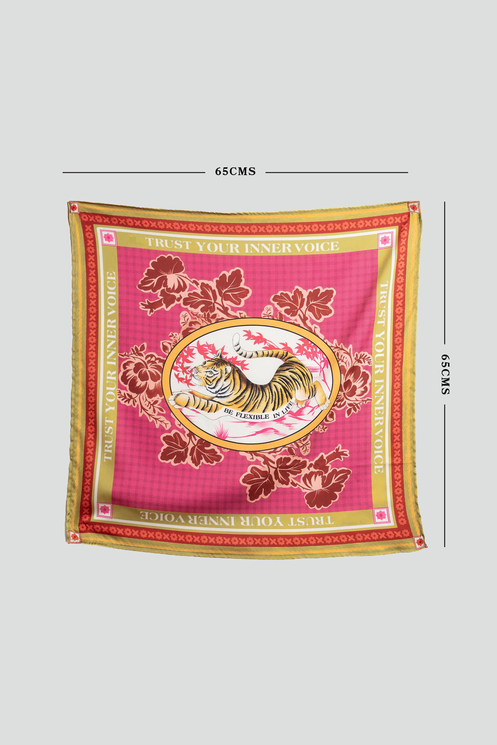 Pañoleta “Be Flexible in Life” – 65 x 65 cm